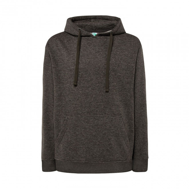 SWEAT-SHIRT MIXTE CAPUCHE JHK PERSONNALISABLE 'CORE 290' - noir chiné