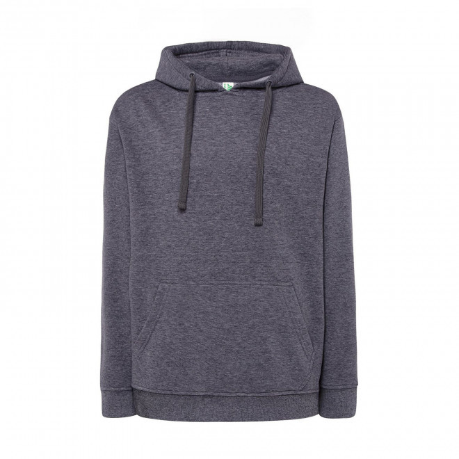 SWEAT-SHIRT MIXTE CAPUCHE JHK PERSONNALISABLE 'CORE 290' - marine chiné