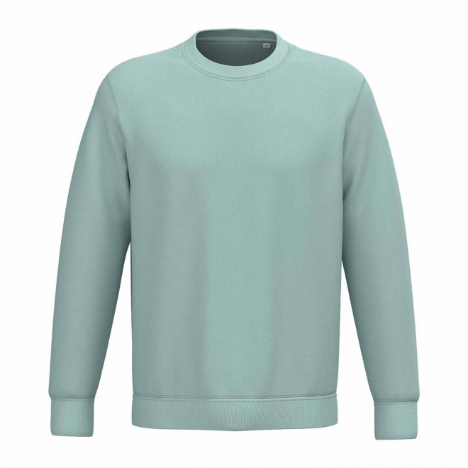 SWEAT-SHIRT MIXTE PERSONNALISABLE COL ROND 'NATIF' - vert pâle