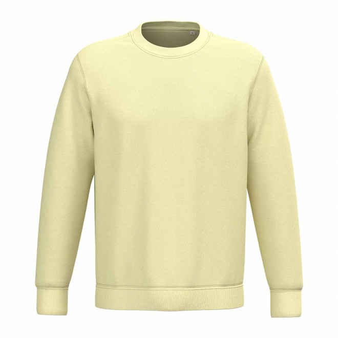 SWEAT-SHIRT MIXTE PERSONNALISABLE COL ROND 'NATIF' - jaune givré