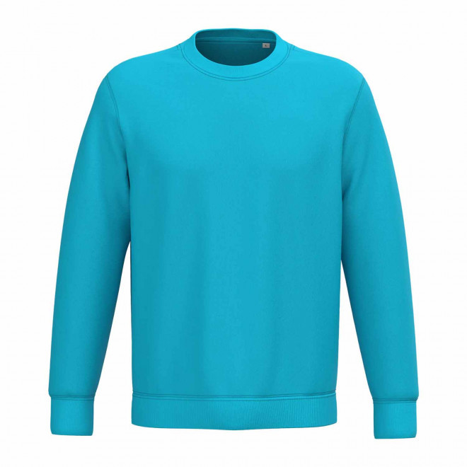 SWEAT-SHIRT MIXTE PERSONNALISABLE COL ROND 'NATIF' - bleu océan