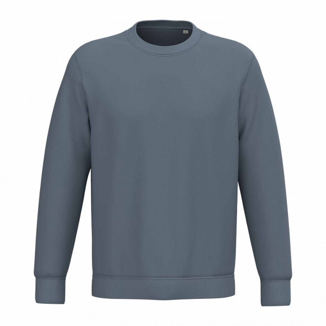 SWEAT-SHIRT MIXTE PERSONNALISABLE COL ROND 'NATIF' - acier