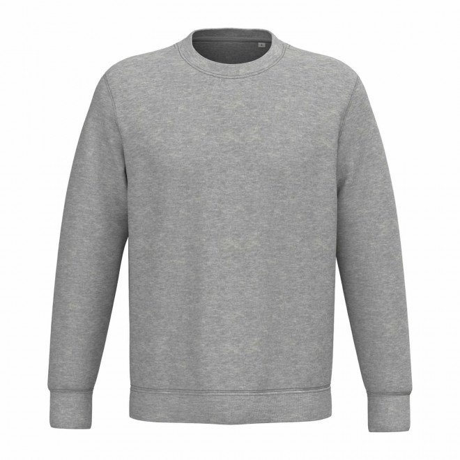SWEAT-SHIRT MIXTE PERSONNALISABLE COL ROND 'NATIF' - gris chiné