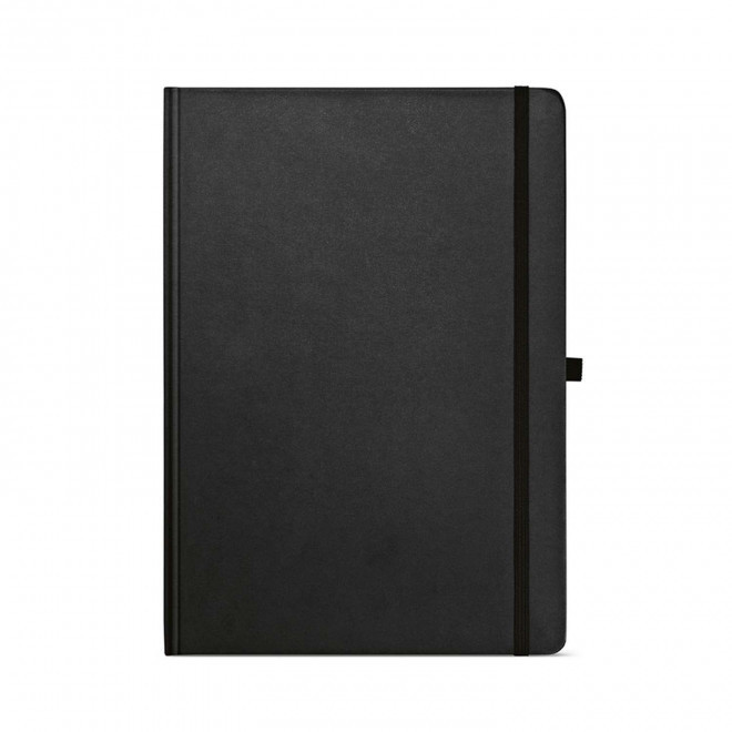 CARNET A4 CARTON RECYCLE PERSONNALISABLE 'ORMA' - noir