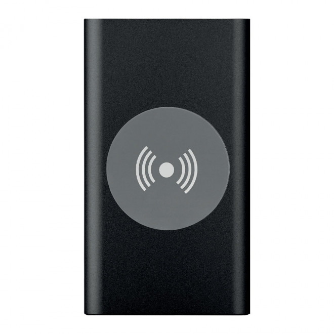 BATTERIE EXTERNE PUBLICITAIRE ET CHARGEUR A INDUCTION 'LERGEN' - noir