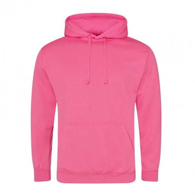 SWEAT CAPUCHE MIXTE PERSONNALISABLE 'HOODIE FLUO' - rose