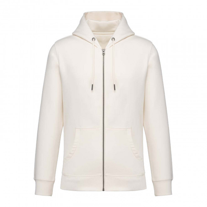 SWEAT-SHIRT MIXTE ZIPPE PERSONNALISABLE 'NATIF' - ivoire