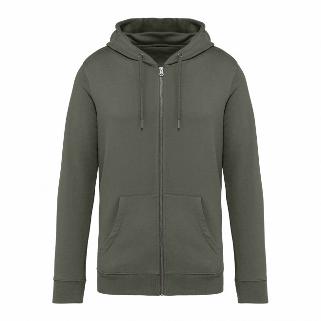 SWEAT-SHIRT MIXTE ZIPPE PERSONNALISABLE 'NATIF' - kaki