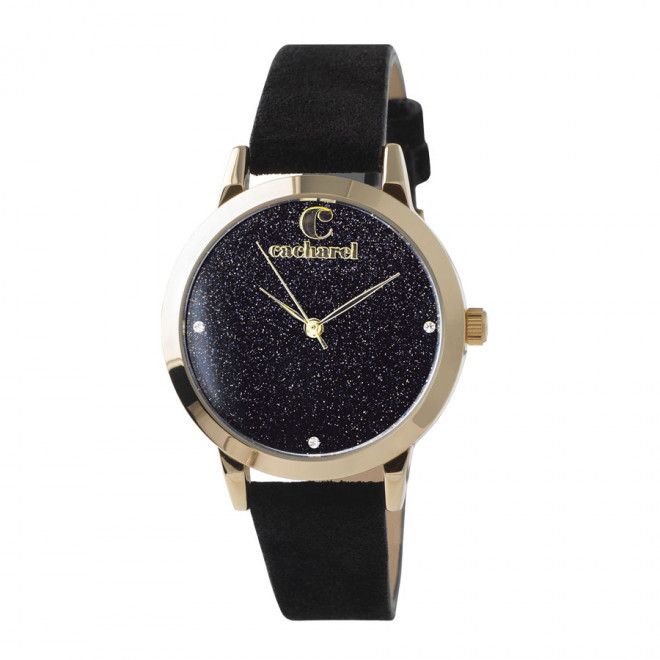 MONTRE ANALOGIQUE FEMME CACHAREL® 'MONTMARTRE' - noir