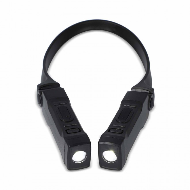 LAMPE DE COU RECHARGEABLE PERSONNALISABLE 'LICHT' - noir