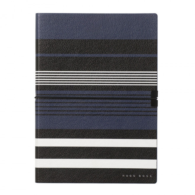CARNET A5 LIGNÉ HUGO BOSS® 'STORYLINE' - bleu