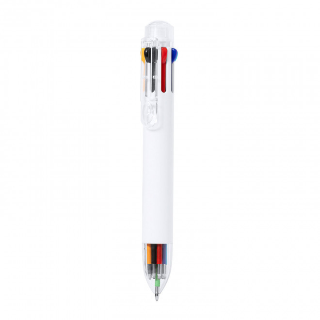 STYLO MULTICOULEURS PERSONNALISE 'LUGE'  - blanc