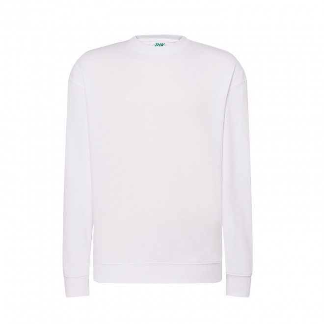 SWEAT-SHIRT MIXTE COL ROND JHK PERSONNALISABLE 'CORE 290' - blanc