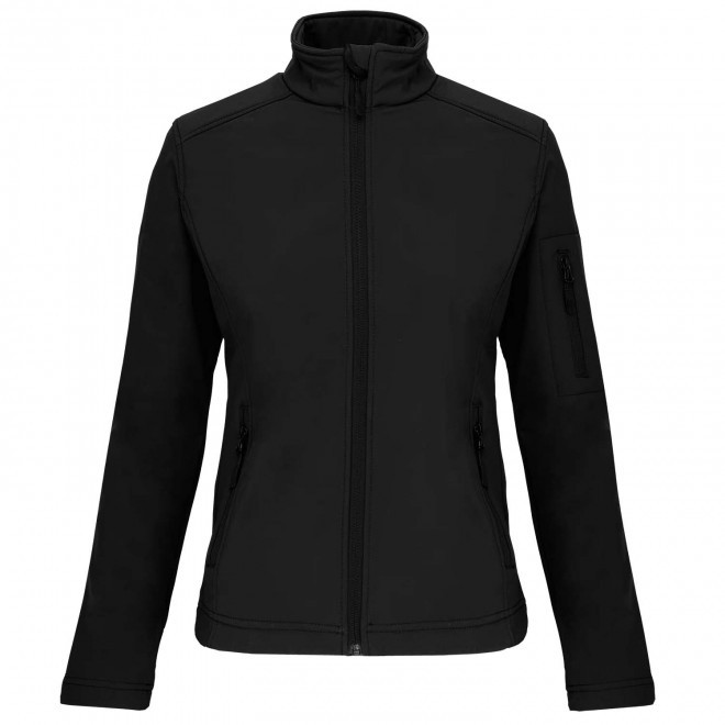 VESTE SOFTSHELL FEMME PERSONNALISABLE 'KARISOFT' - noir