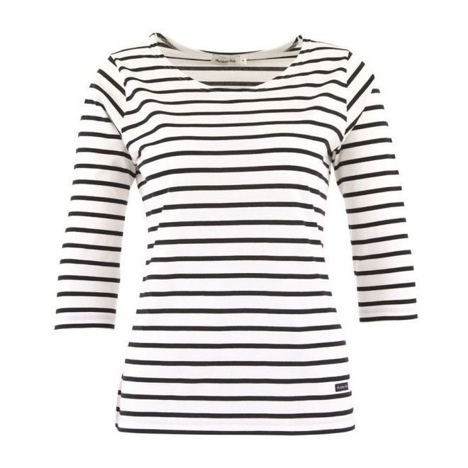 MARINIÈRE FEMME MANCHES 3/4 ARMOR LUX® 'CAP' - blanc/marine