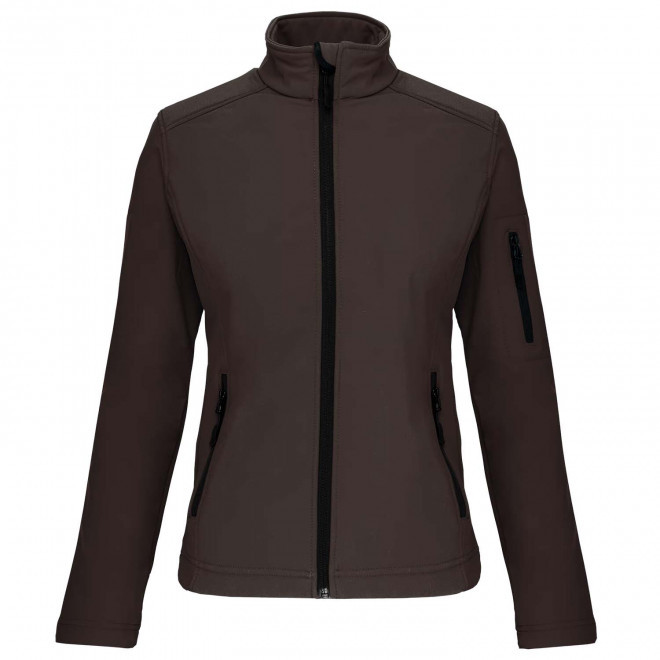 VESTE SOFTSHELL FEMME PERSONNALISABLE 'KARISOFT' - chocolat