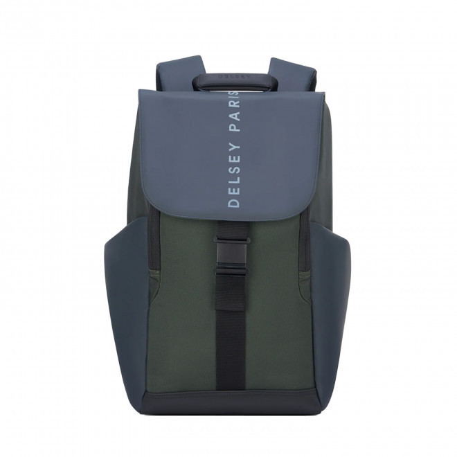 SAC A DOS DELSEY PARIS PERSONNALISABLE 'SECURFLAP' - vert