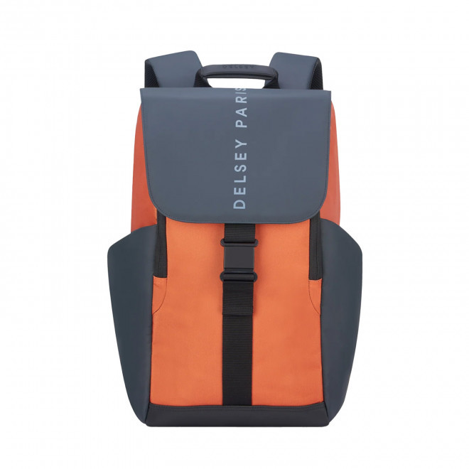 SAC A DOS DELSEY PARIS PERSONNALISABLE 'SECURFLAP' - orange