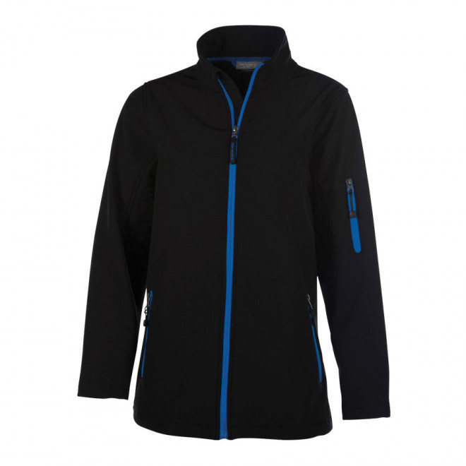 SOFTSHELL PERSONNALISABLE FEMME PEN DUICK 'ATLANTIC' - noir/bleu