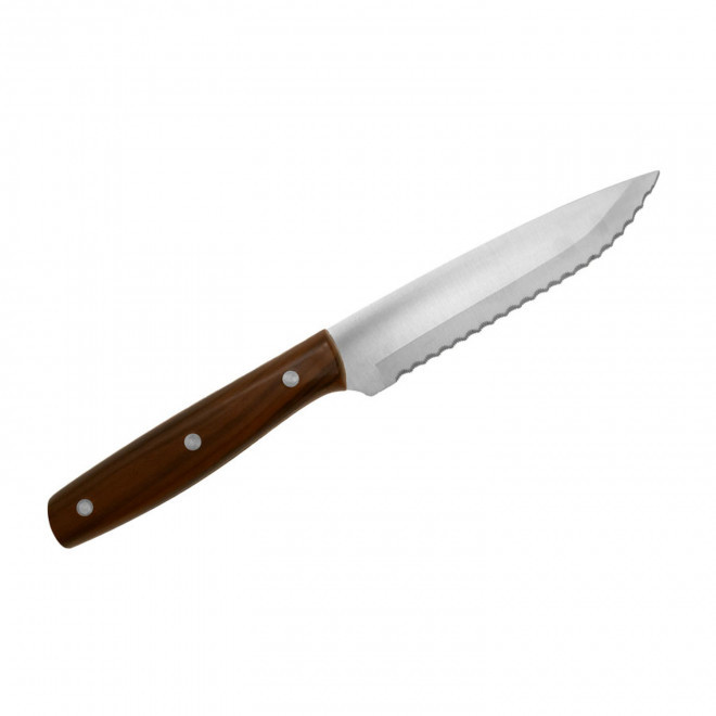COUTEAU A STEAK EN ABS EFFET BOIS PERSONNALISABLE 'LANOMI' - marron