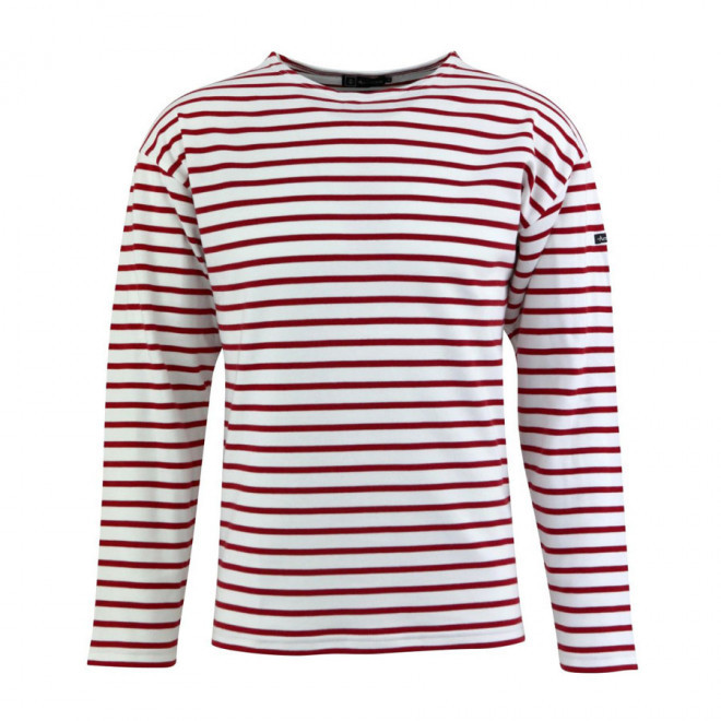 MARINIÈRE PERSONNALISEÉ HOMME MANCHES LONGUES ARMOR LUX® 'TUDY' - blanc/rouge