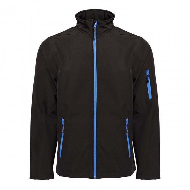 SOFTSHELL HOMME PERSONNALISABLE PEN DUICK 'ATLANTIC' - noir/bleu