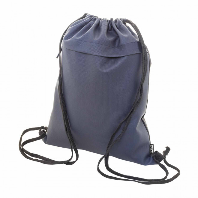 SAC PISCINE CORDELETTE PERSONNALISABLE EN PU 'MANADOO' - bleu foncé
