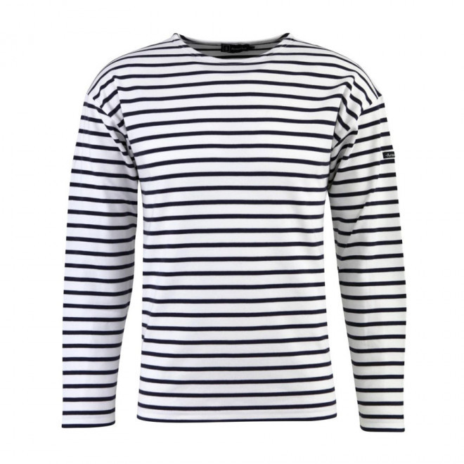 MARINIÈRE PERSONNALISEÉ HOMME MANCHES LONGUES ARMOR LUX® 'TUDY' - blanc/marine