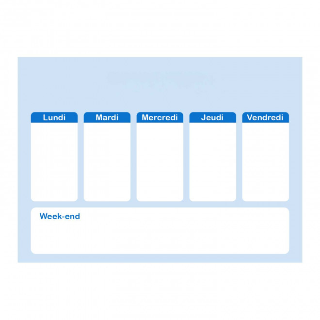 PLANNING AIMANTE PUBLICITAIRE 'CHECK' - bleu - 30x21cm