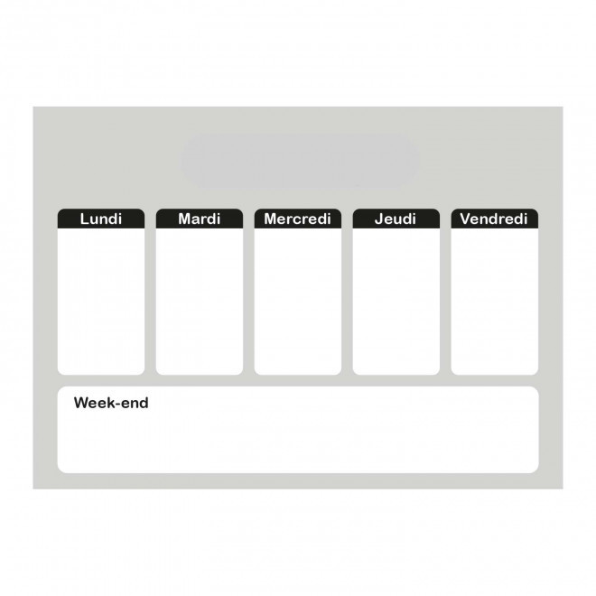 PLANNING AIMANTE PUBLICITAIRE 'CHECK' - noir - 30x21cm