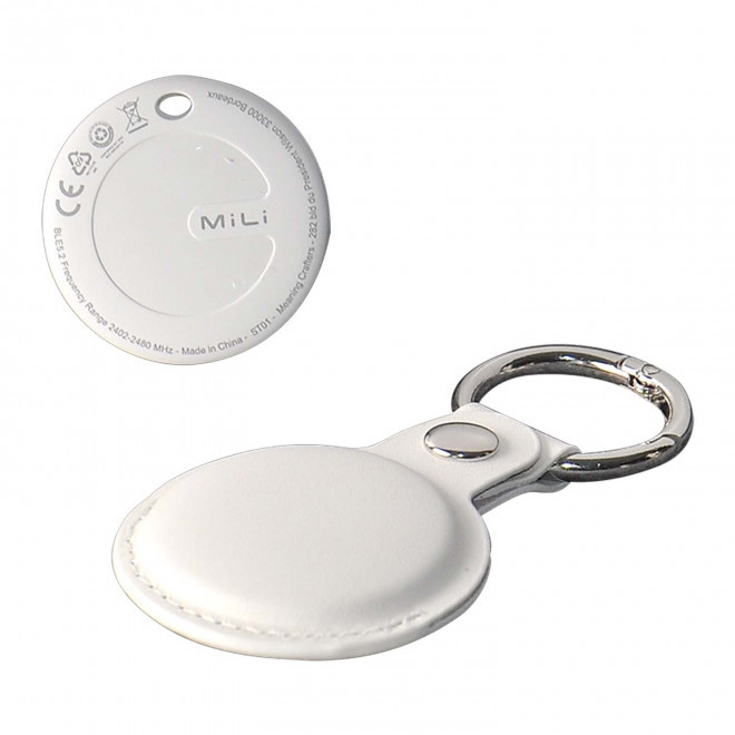 PORTE CLE GEOLOCALISABLE PERSONNALISABLE 'KEYFIND DUAL' - blanc
