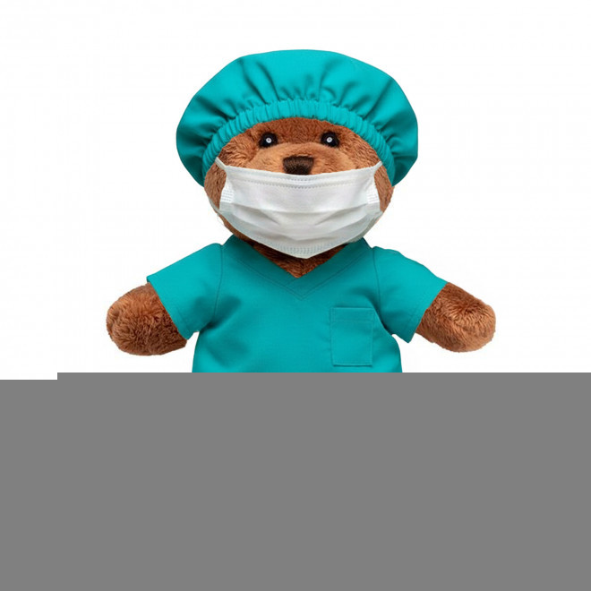 PELUCHE OURSON DOCTEUR PERSONNALISABLE 'CHIROURS' - marron