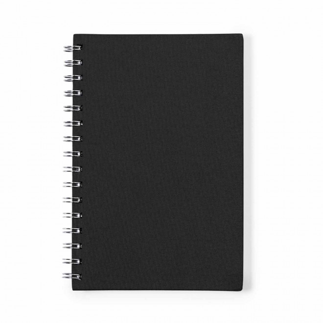CARNET EN RPET A SPIRALES PERSONNALISABLE 'JAMSA' - noir