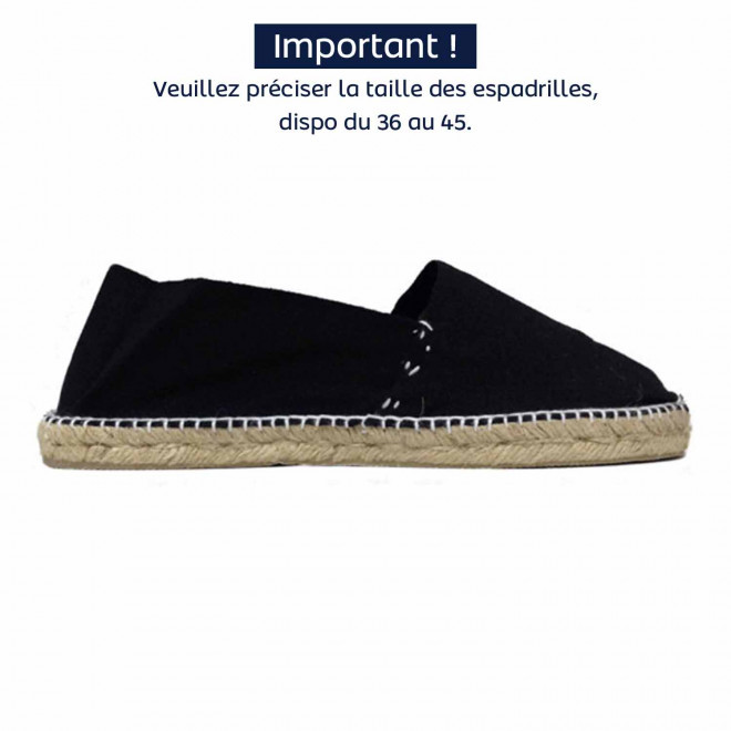 ESPADRILLES PERSONNALISABLE 'SOLEADO' - noir