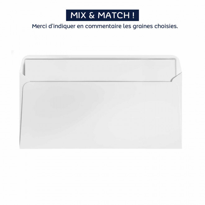 CARTE 3 VOLETS AVEC GRAINES PERSONNALISABLE 'POUVOI' - carte sous enveloppe