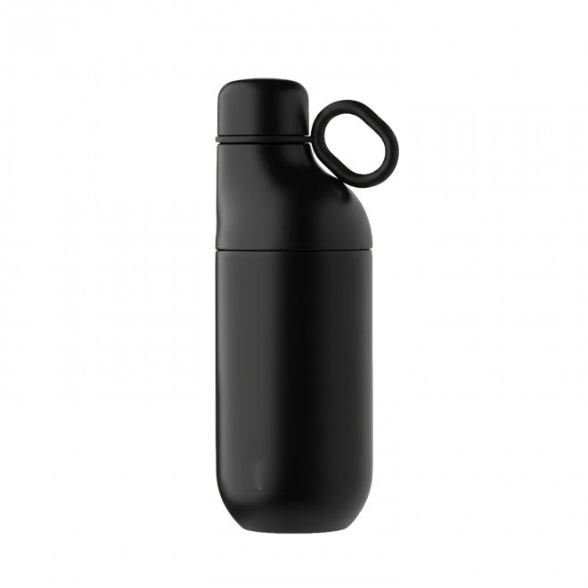 GOURDE ET MUG ISOTHERME 2 EN 1 PERSONNALISES 500ML 'TIHOU' - bleu marine