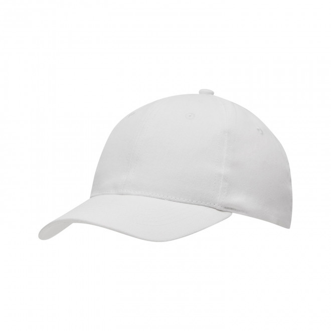 CASQUETTE PUBLICITAIRE 6 PANS COTON 'COTARE' - blanc