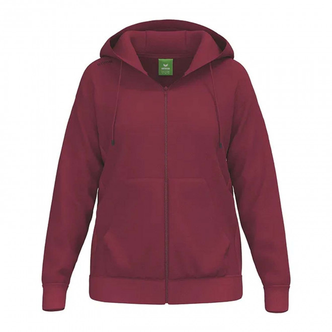 SWEATSHIRT CAPUCHE ZIPPE FEMME PERSONNALISABLE 'TS' - bordeaux