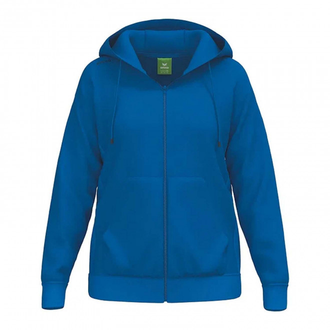 SWEATSHIRT CAPUCHE ZIPPE FEMME PERSONNALISABLE 'TS' - bleu