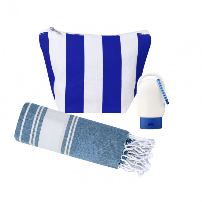 SET TROUSSE ET ACCESSOIRES ETE PERSONNALISABLE 'SOLYO' - bleu