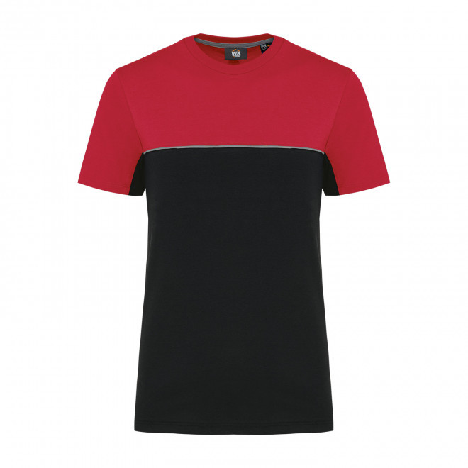 TEE-SHIRT DE TRAVAIL MIXTE PERSONNALISABLE 'WORKSHARP' - noir/rouge