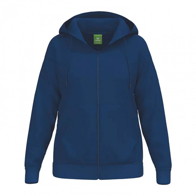 SWEATSHIRT CAPUCHE ZIPPE FEMME PERSONNALISABLE 'TS' - bleu marine