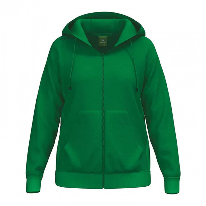 SWEATSHIRT CAPUCHE ZIPPE FEMME PERSONNALISABLE 'TS' - vert