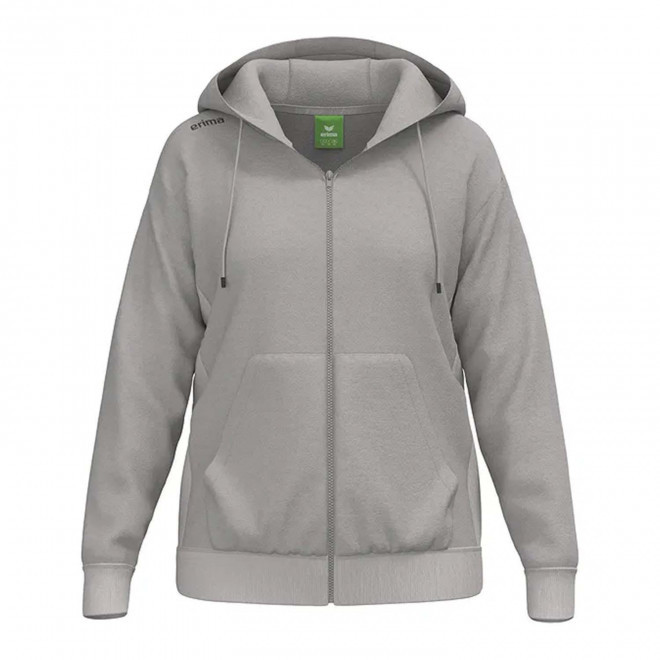 SWEATSHIRT CAPUCHE ZIPPE FEMME PERSONNALISABLE 'TS' - taupe