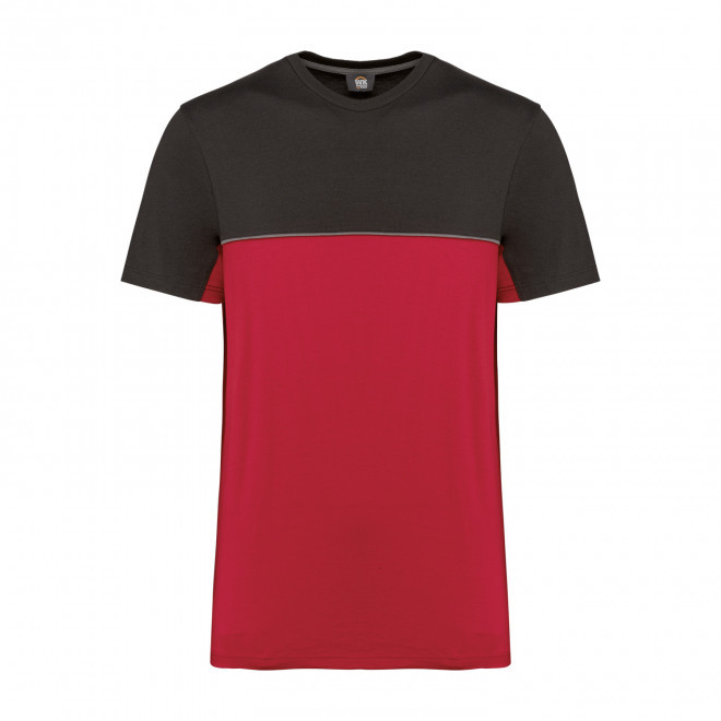 TEE-SHIRT DE TRAVAIL MIXTE PERSONNALISABLE 'WORKSHARP' - rouge/gris