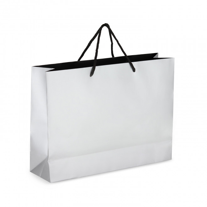 SAC CADEAU PAPIER FSC PERSONNALISABLE 'SOSOMA MAXI' - argente