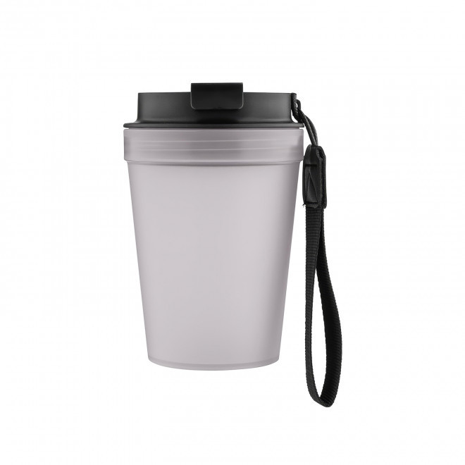 MUG SIMPLE PAROI PLASTIQUE 350ML PERSONNALISABLE 'MALTEAS' - gris