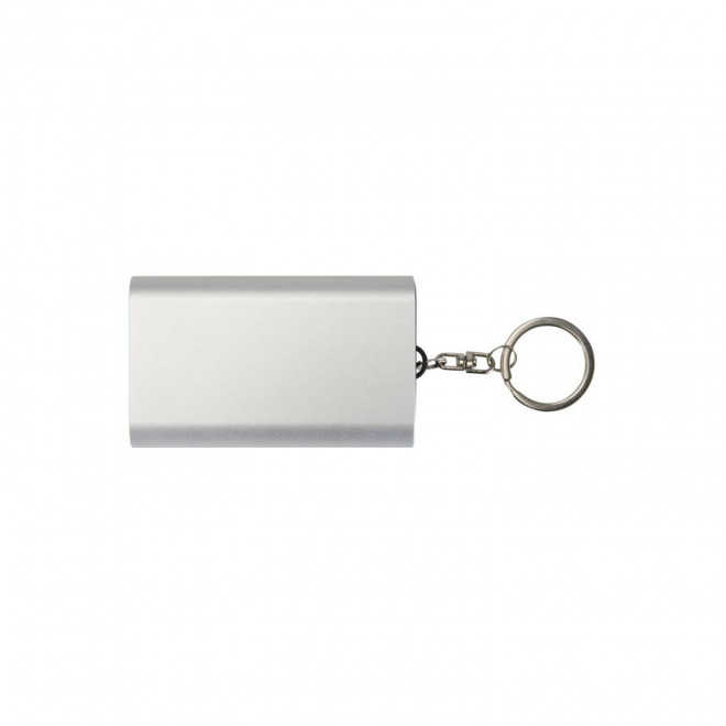 PORTE CLE BATTERIE 2000 MAH PERSONNALISE 'MINIBA' - argenté