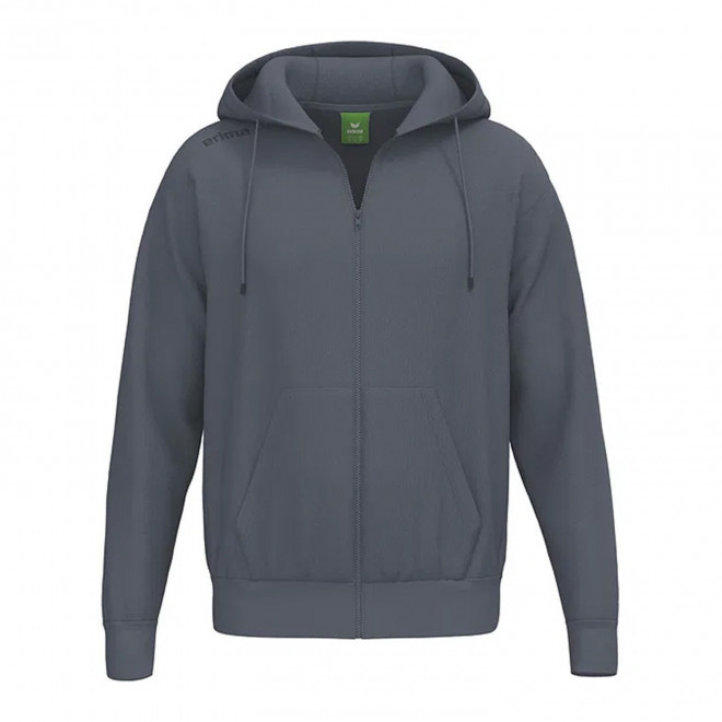 SWEATSHIRT CAPUCHE ZIPPE HOMME PERSONNALISABLE 'TS' - gris foncé