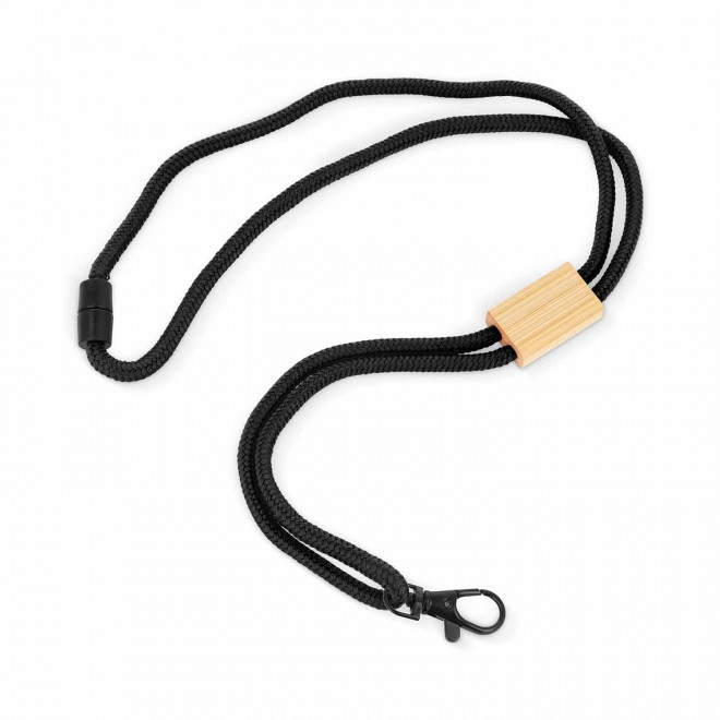 LANYARD TOUR DE COU PARACORDE PERSONNALISABLE 'CORDALITO' - noir